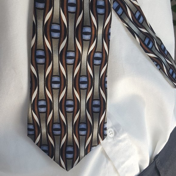 100% silk tie Facets designer Men's accessories - Picture 1 of 4